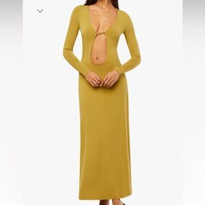 WeWoreWhat Long sleeve cutout maxi dress